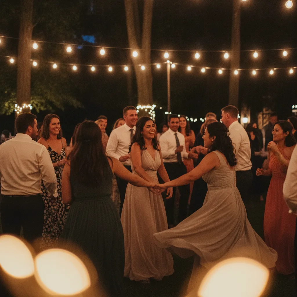 Invités dansant lors de la soirée de mariage