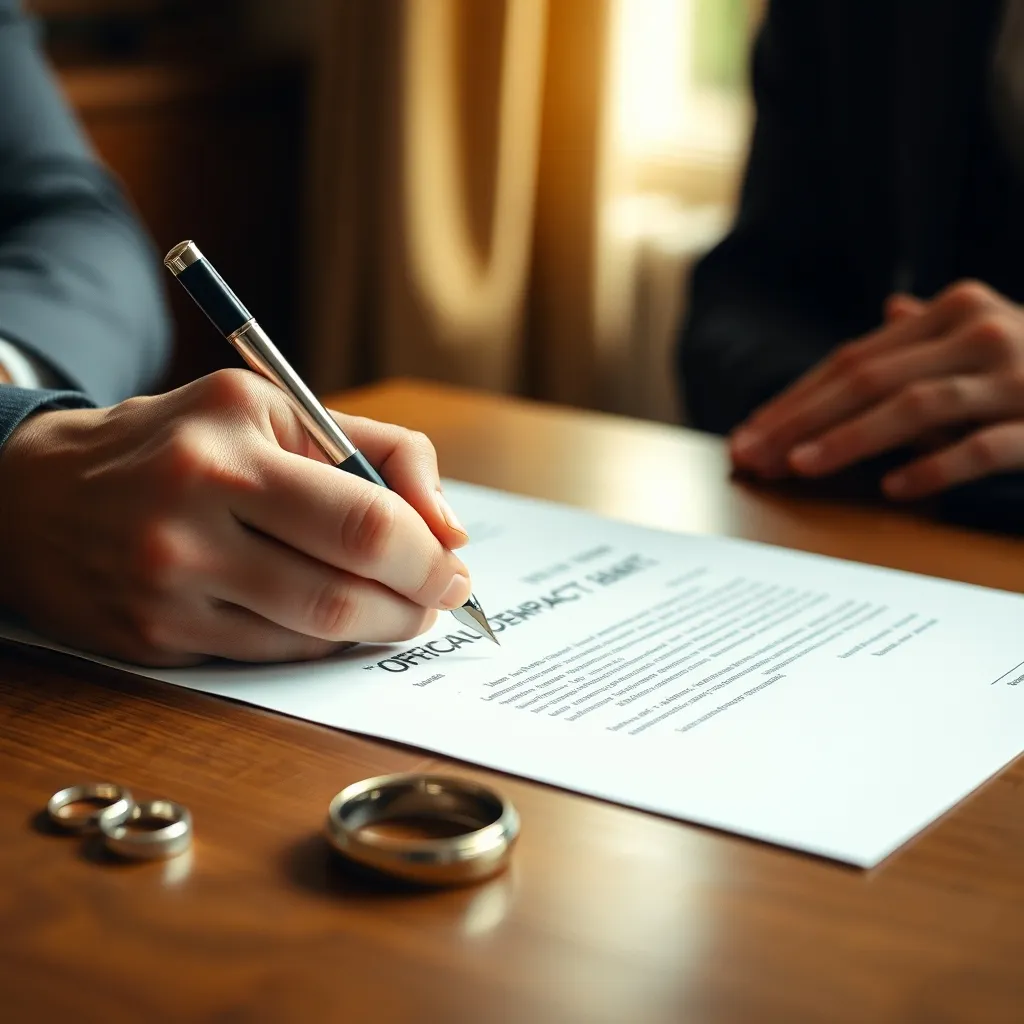 Le contrat de mariage est un acte authentique signé devant notaire par les deux futurs époux