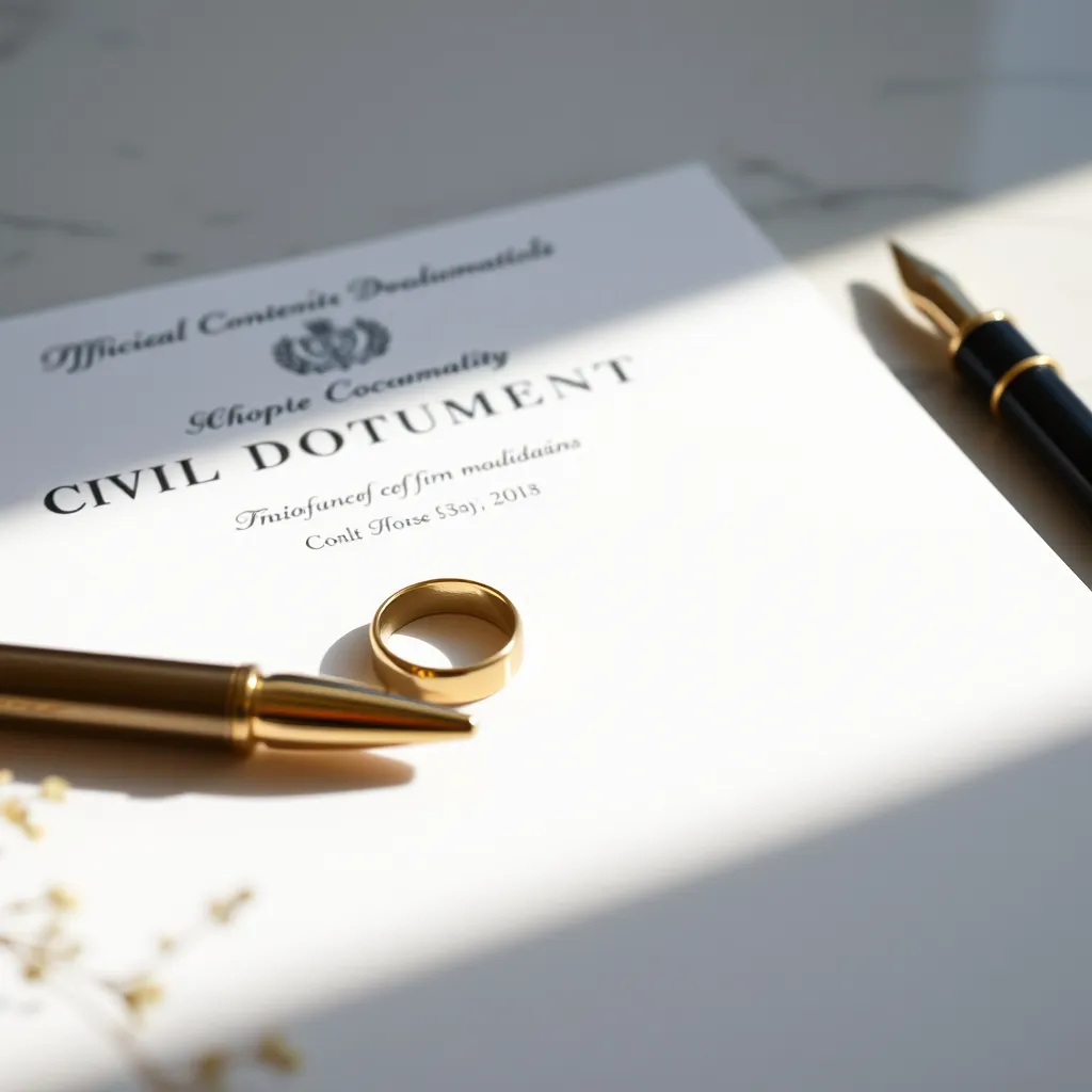 Le dossier de mariage civil exige des documents d'état civil récents et une anticipation de plusieurs mois