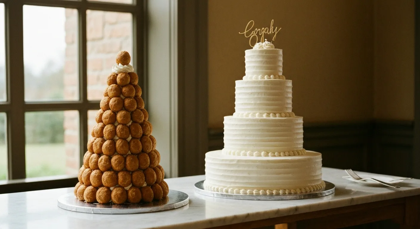 Pièce montée en choux et wedding cake à étages, les deux grands classiques du gâteau de mariage