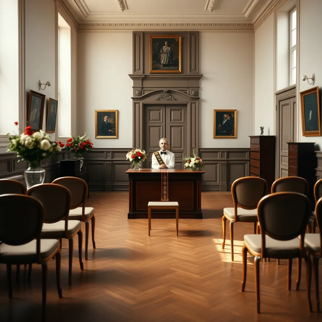 En semaine, la salle des mariages de la mairie est souvent disponible sans le stress des créneaux enchaînés