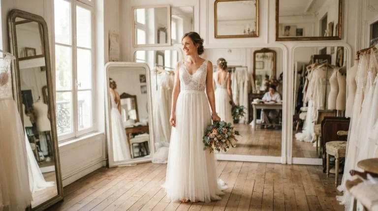 Choisir sa robe de mariée : coupes selon la morphologie et calendrier d&rsquo;essayage